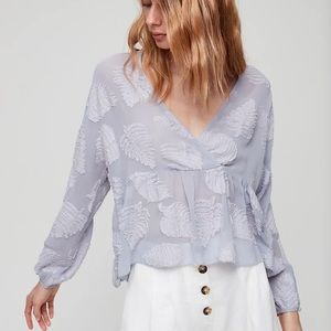 Aritzia Augustine blouse in light purple